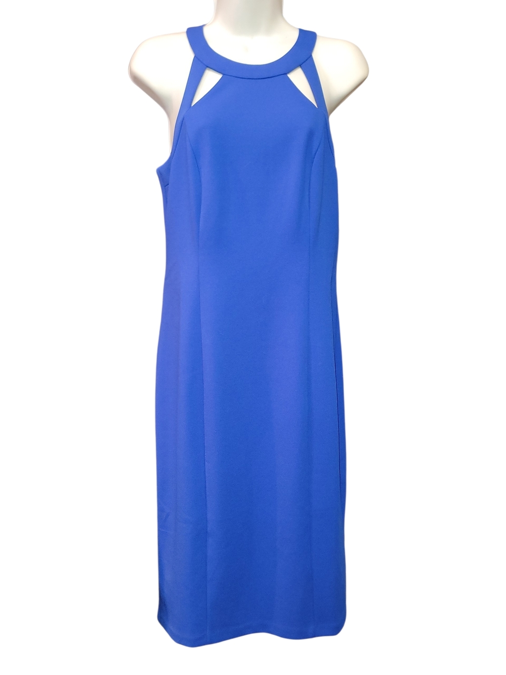 Vince Camuto Royal Blue Halter Midi Dress Sz 6
